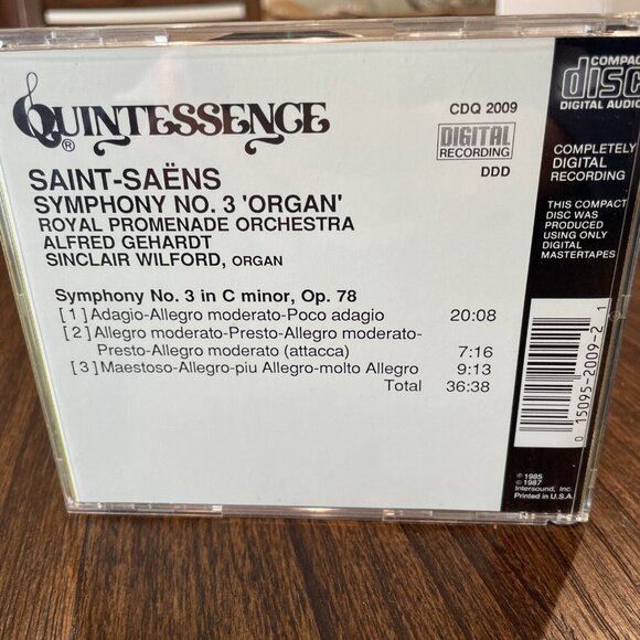 Saint-Saens: Symphony No. 3 'Organ' Royal Promenade Orchestra Gehardt (CD, 1987) - Picture 3 of 5